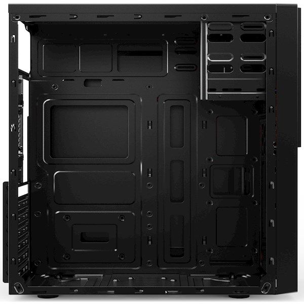 2E Computer case ALFA (E1903U-400)with PSU 2EATX400, MidT,2xUSB2.0,1xUSB3.0, steel (side panel), black