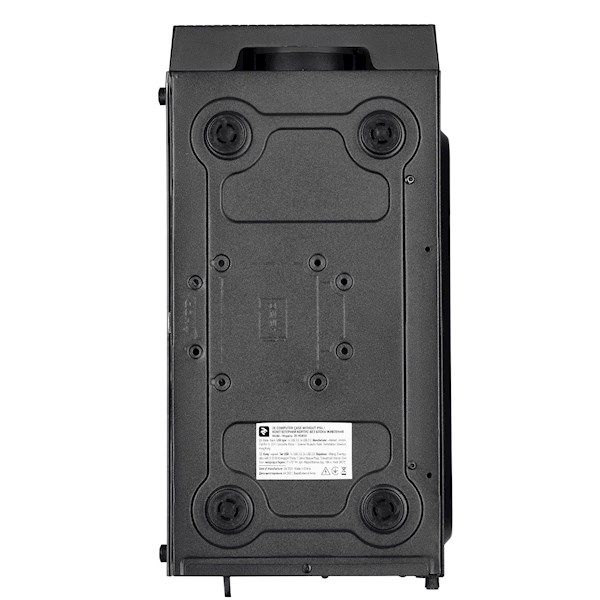 2E Computer case BASIS (RD850) MiniT, Micro ATX,Mini ITX,2xUSB2.0,1xUSB3.0,1x120mm ARGB,acrylic,(side panel), without PSU, black