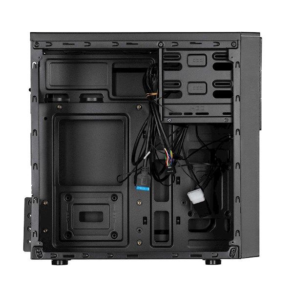 2E Computer case BASIS (RD850) MiniT, Micro ATX,Mini ITX,2xUSB2.0,1xUSB3.0,1x120mm ARGB,acrylic,(side panel), without PSU, black