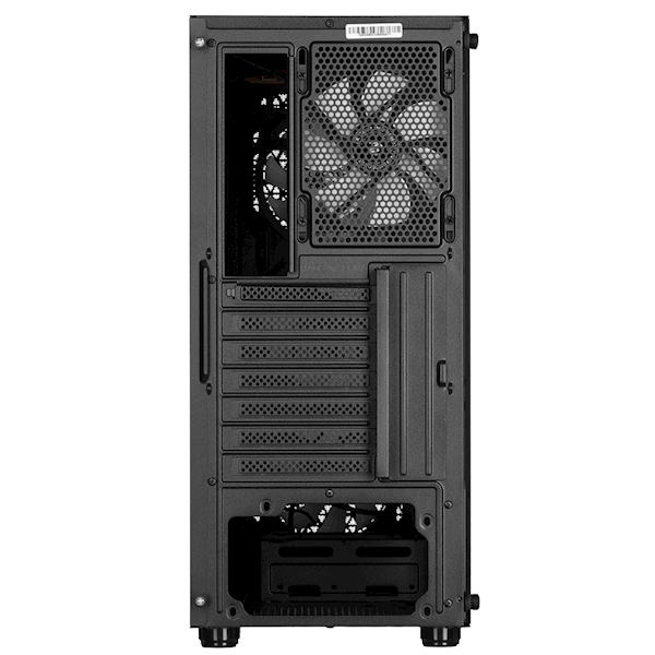 2E GAMING Computer case HEXAGON (G338) MidT,2xUSB2.0,1xUSB3.0, 1x120+3x120ARGB ,TG (side panel),without PSU,black