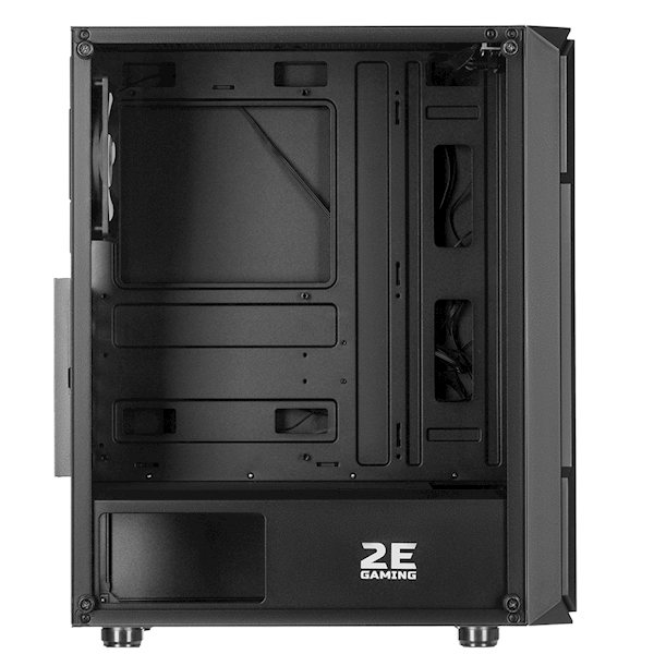 2E GAMING Computer case HEXAGON (G338) MidT,2xUSB2.0,1xUSB3.0, 1x120+3x120ARGB ,TG (side panel),without PSU,black