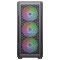 2E GAMING Computer case HEXAGON (G338) MidT,2xUSB2.0,1xUSB3.0, 1x120+3x120ARGB ,TG (side panel),without PSU,black