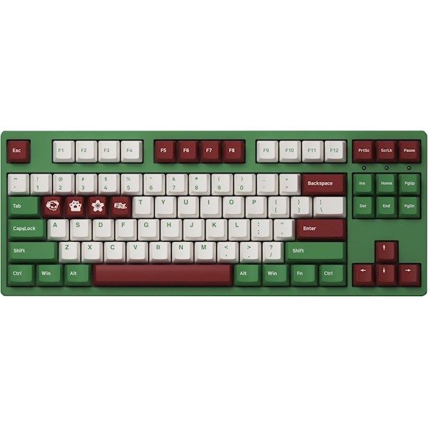 Akko Keyboard  3087 Matcha Red Bean Cherry MX Red, RU, Green