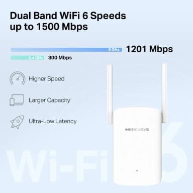 MERCUSYS, ME60X, AX1500 Wi-Fi 6 Range Extender