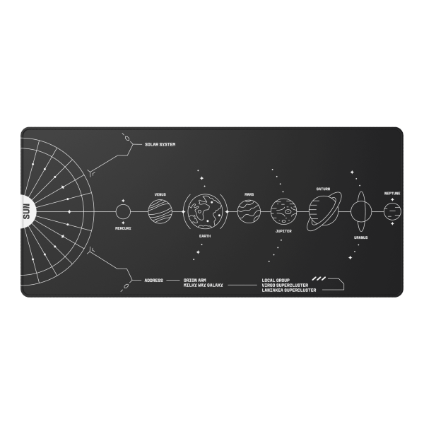 Dark Project Terra Nova Black Mousepad XL