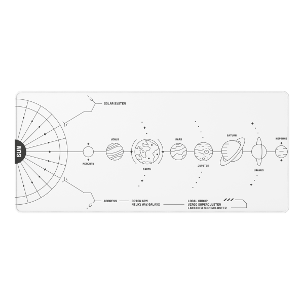 Dark Project Terra Nova White Mousepad XL White