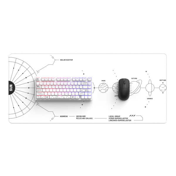 Dark Project Terra Nova White Mousepad XL White