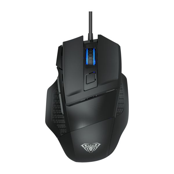 Mouse: AULA S12 Rainbow Backlight Wired Gaming Optical Mouse Black