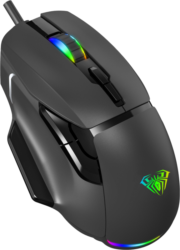 Mouse: AULA F815 RGB Wired Gaming Mouse Black