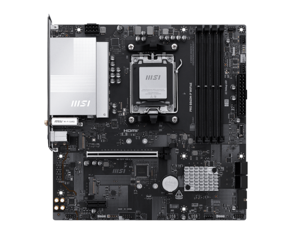 MSI Motherboard PRO B840M-P WIFI6E sAM5 B840 4xDDR5 M.2 HDMI WiFi BT mATX