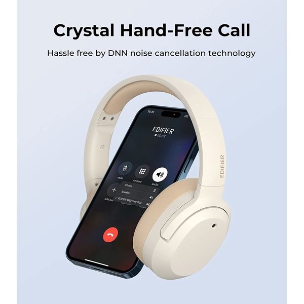 Headphones Edifier W820NB Plus, Headset, Wireless, Bluetooth, Ivory