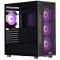 2E Gaming Computer case Splendor G4301, without PSU, 2xUSB 3.0, 1xUSB Type-C, 4x120mm ARGB, controller with remote, TG Side Panel, EATX, Black