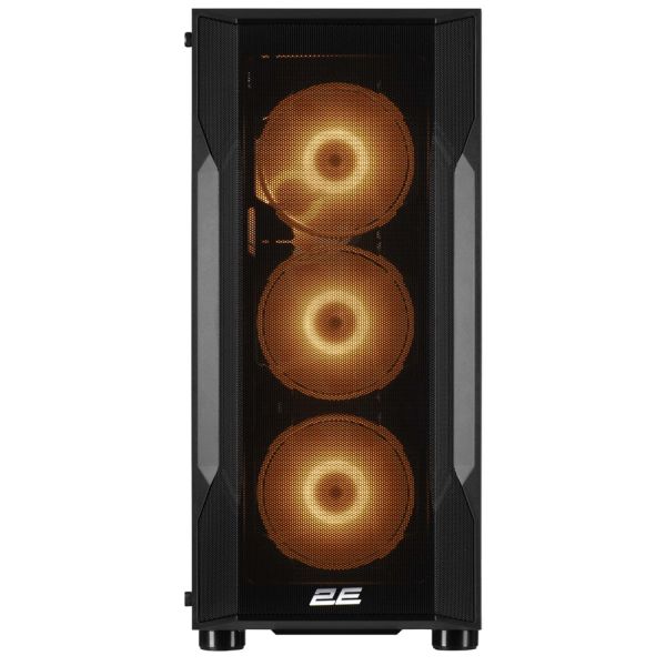 2E Gaming Computer case Splendor G4301, without PSU, 2xUSB 3.0, 1xUSB Type-C, 4x120mm ARGB, controller with remote, TG Side Panel, EATX, Black