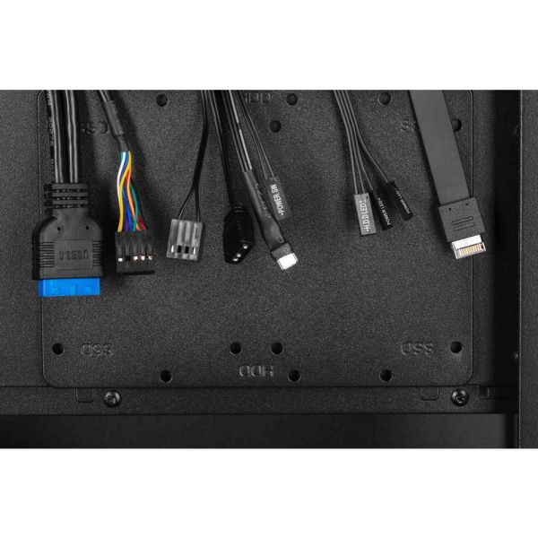 2E Gaming Computer case Splendor G4301, without PSU, 2xUSB 3.0, 1xUSB Type-C, 4x120mm ARGB, controller with remote, TG Side Panel, EATX, Black