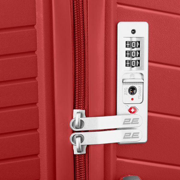 2E TROLLEY LUGGAGE MEDIUM, RED 43 x 66 x 27 CM, 61LITER