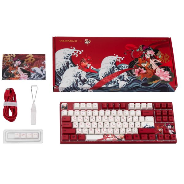 Keyboard Varmilo VEM87 Koi EC V2 Rose UA