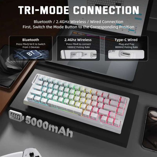 Attack shark X68 PRO White contour line