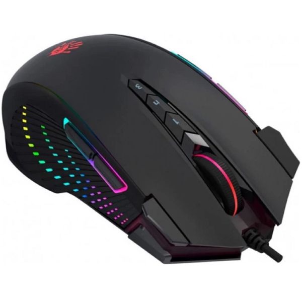 Mouse: A4tech Bloody J90s 2-FIRE RGB Gaming Mouse Stone Black