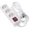 Power strip 2E 3XSchuko with switch, 3G*1.5mm, 1.5m, white