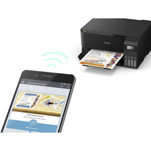 Printer Epson C11CK59404 EcoTank L3550, MFP, A4, WiFi, USB, Black