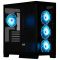 2E Gaming Computer case Fantom GK701B, without PSU, 2xUSB 3.0, 1xUSB Type-C, 4x120mm ARGB, controller with remote, TG Side/Front Panel, mATX, Black