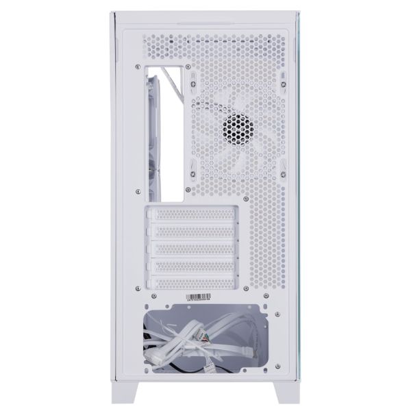 2E Gaming Computer case Fantom GK701W, without PSU, 2xUSB 3.0, 1xUSB Type-C, 4x120mm ARGB, controller with remote, TG Side/Front Panel, mATX, White