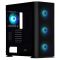 2E Gaming Computer case Vertex GI01B, without PSU, 2xUSB 3.0, 1xUSB Type-C, 3x140mm ARGB, 1x120mm ARGB, controller with remote, TG Side Panel, EATX, Black