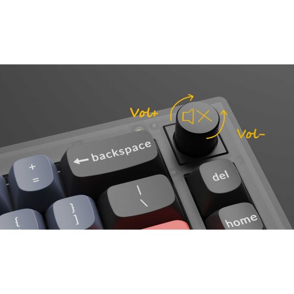 Keychron  V2 68Key, K Pro Red, Hot-Swap, QMK, Knob, USB-A, EN/UKR, RGB, Carb