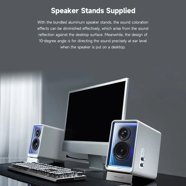 Speaker Edifier QR65, 70W, Bluetooth, USB, USB-C, AUX, Speaker With GaN Charger, White