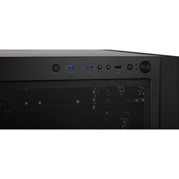 2E Gaming Computer case Virtus Neo G3301N, without PSU, 2xUSB 3.0, 1xUSB 2.0, 3x140mm ARGB, 1x120mm ARGB, controller with remote, TG Side Panel, ATX, Black