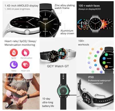 Smart Watch/ QCY Smart Watch GT S8 Black