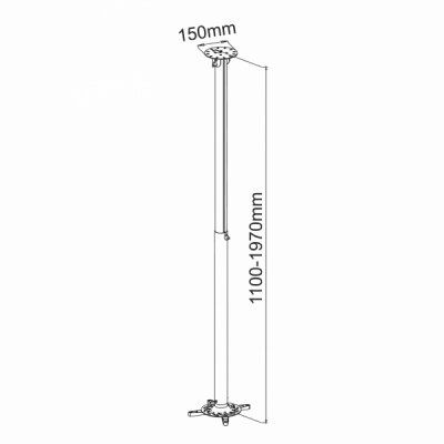 Projector/ Beamer Mounting/ CEILING MOUNT FOR PROJECTOR SBOX PM-200XL