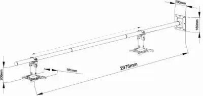 Projector/ Beamer Mounting/ WALL MOUNT FOR PROJECTOR PM-300-3.0