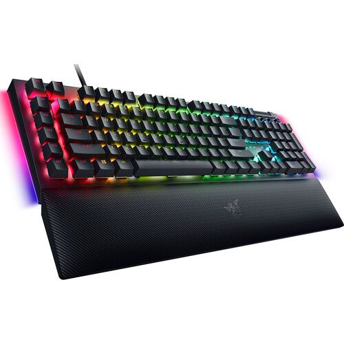 Razer Keyboard mechanical BlackWidow V4, 114key, Green Switch, USB-A, EN, RGB, black