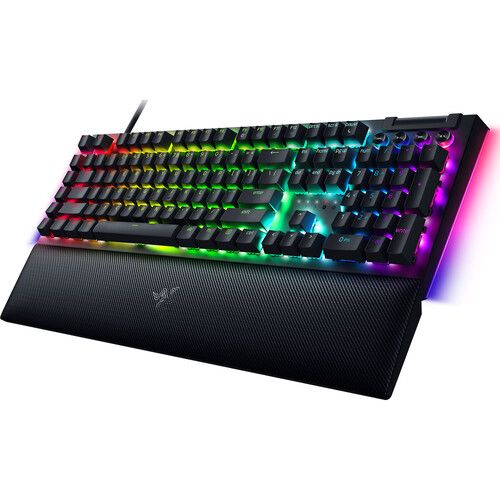 Razer Keyboard mechanical BlackWidow V4, 114key, Green Switch, USB-A, EN, RGB, black