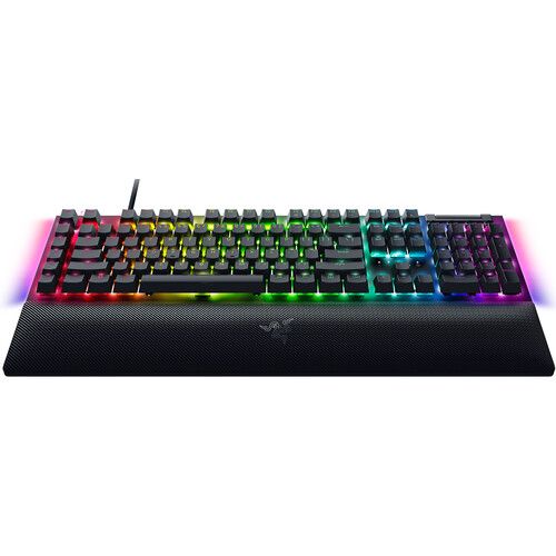 Razer Keyboard mechanical BlackWidow V4, 114key, Green Switch, USB-A, EN, RGB, black