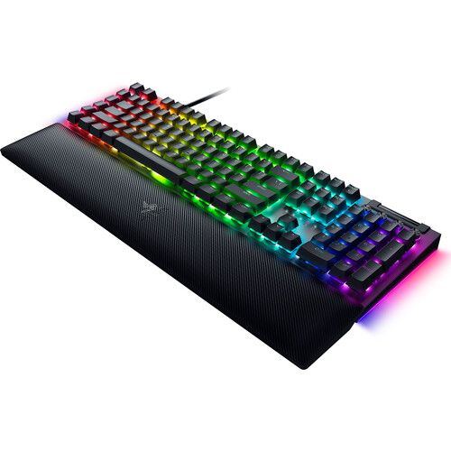 Razer Keyboard mechanical BlackWidow V4, 114key, Green Switch, USB-A, EN, RGB, black