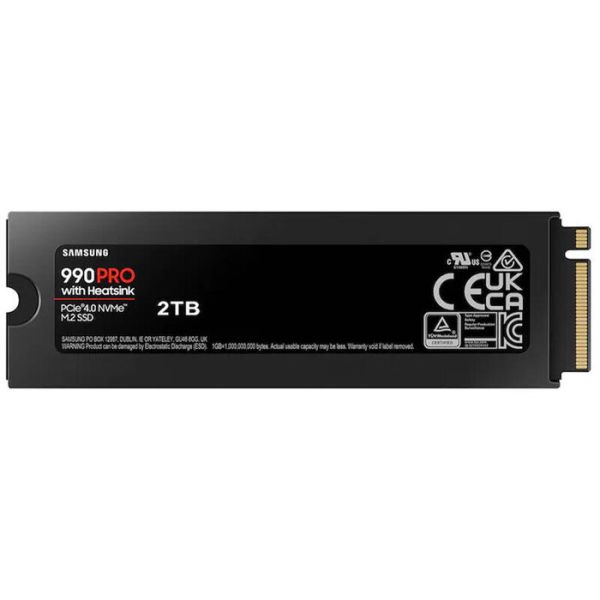PC Components/ SSD/ Samsung 990 PRO PCIe 4.0 2TB SSD MZ-V9P2T0GW With Heatsink
