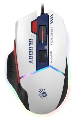 Mouse: A4tech Bloody W95 Max Sports RGB Gaming Mouse Sports Navy