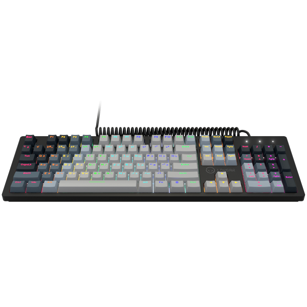 LORGAR Azar 514, Wired mechanical gaming keyboard, RGB backlight, 1680000 colour variations, 18 modes, keys number: 104, 50M clicks, linear dream switches, spring cable up to 3.4m, ABS plastic+metal, magnetic cover, 450*136*39mm, 1.17kg, white, EN+RU layout