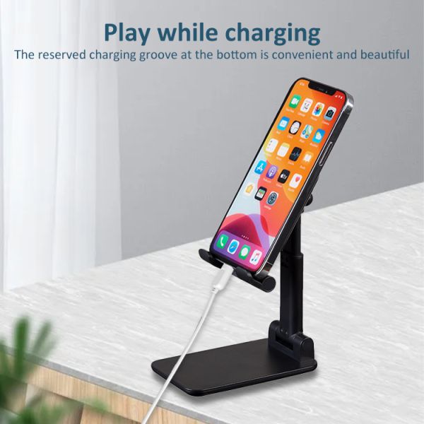 Folding Desktop Phone Stand Black