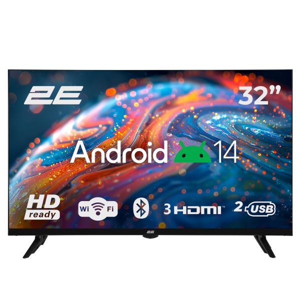 TV Set 32" 2E LED HD 60Hz Smart Android Black