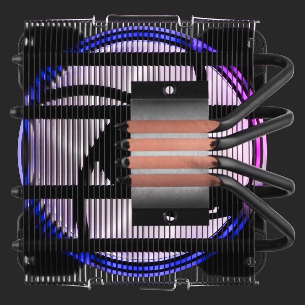 2E GAMING CPU cooler Air Cool AC120T4-ARGB, LGA1700, 1200, 115x, 1366, AM5, AM4, AM3, AM3+, 4pin PWM, 3pin +5VARGB, TDP 130W
