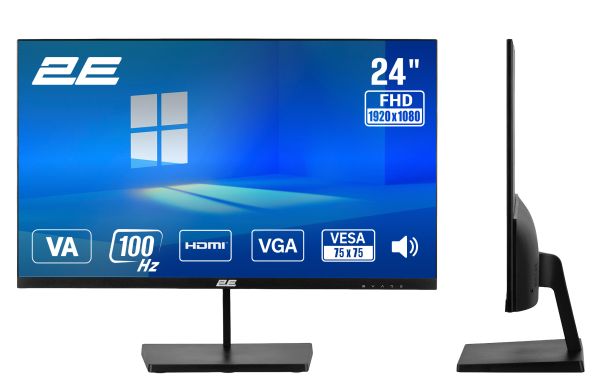 Monitor 2E 23.8" B2425B D-Sub, HDMI, MM, VA, 100Hz, FreeSync