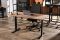 2E Computer Desk CE150WOLD, height 62-128cm, electric motor, tabletop 150 75cm (aged wood), metal base (black)