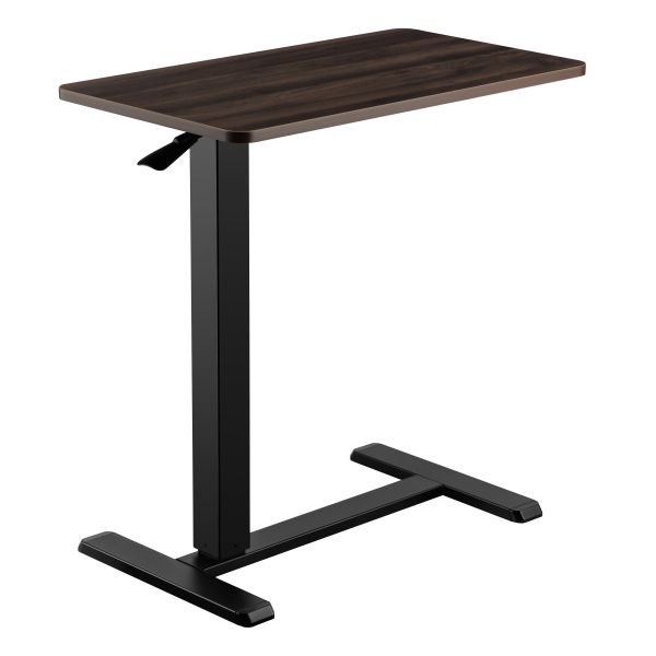 2E Compact Desk CE710BD, height 71-106cm, gas lift, tabletop 71x40cm (dark wood), metal base (black)