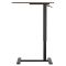 2E Compact Desk CE710BD, height 71-106cm, gas lift, tabletop 71x40cm (dark wood), metal base (black)