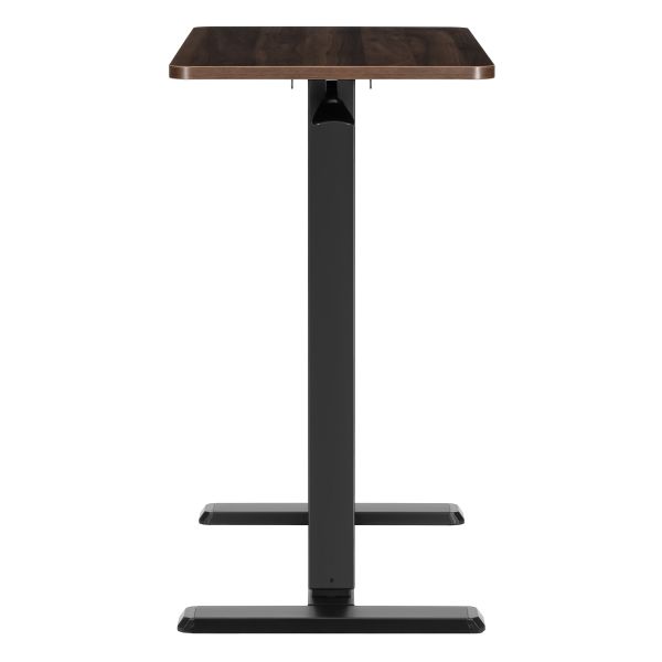 2E Compact Desk CE710BD, height 71-106cm, gas lift, tabletop 71x40cm (dark wood), metal base (black)