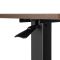 2E Compact Desk CE710BD, height 71-106cm, gas lift, tabletop 71x40cm (dark wood), metal base (black)