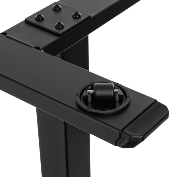 2E Compact Desk CE710BD, height 71-106cm, gas lift, tabletop 71x40cm (dark wood), metal base (black)